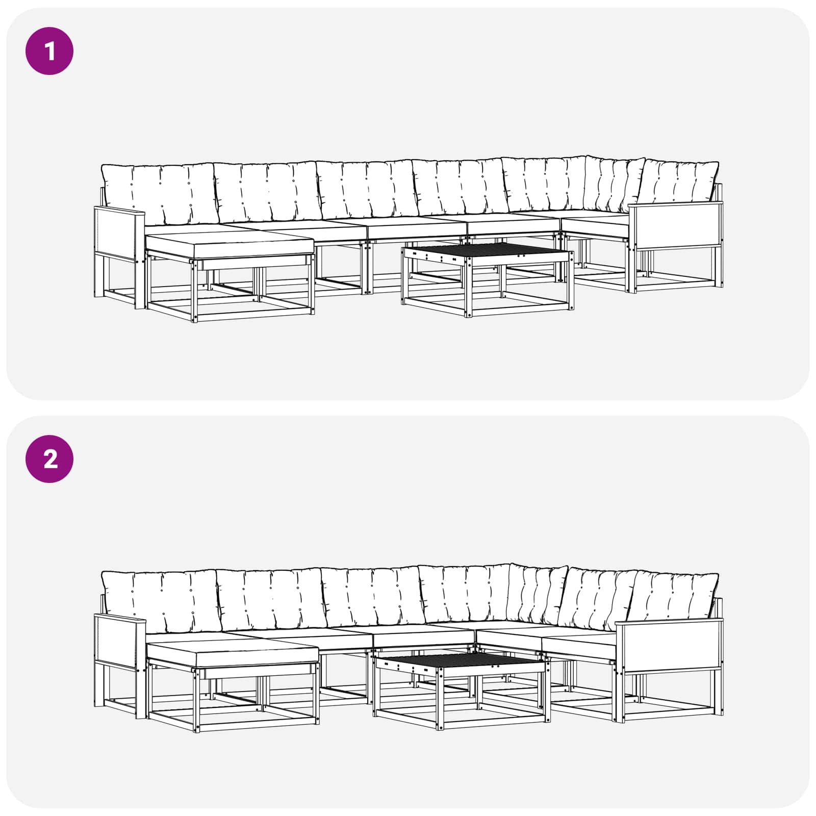 Set vanjskih sofa 8 pcs Prirodna i bež Čvrsto drvo akacije