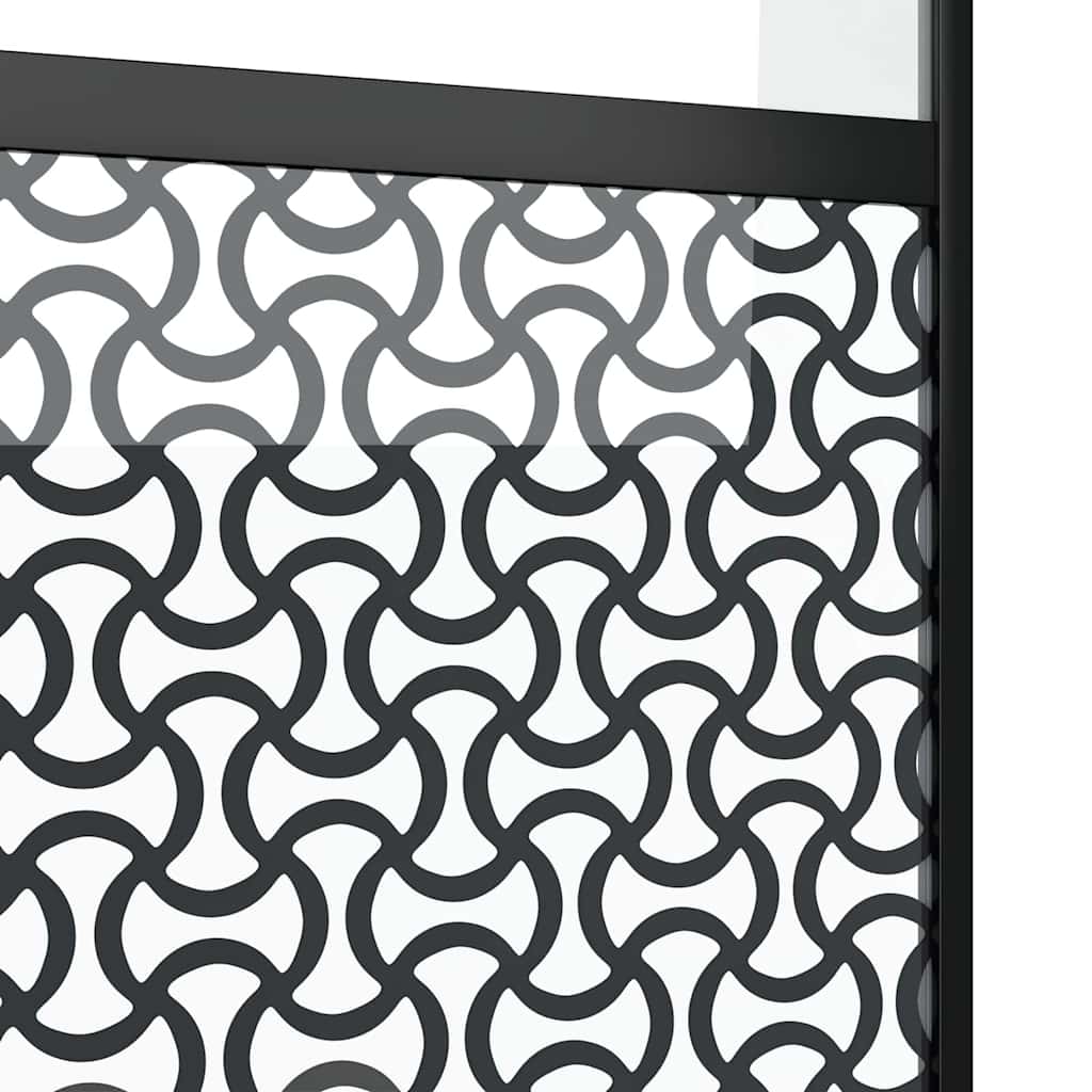 Staklena vrata Rezbarija Crna 90 x 2 x 205 cm Aluminij