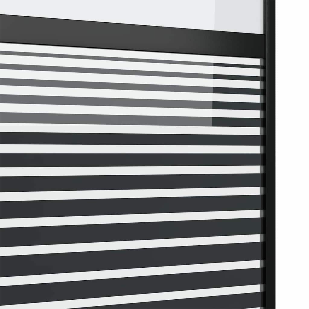 Staklena vrata Prugasti Crna 90 x 2 x 205 cm Aluminij