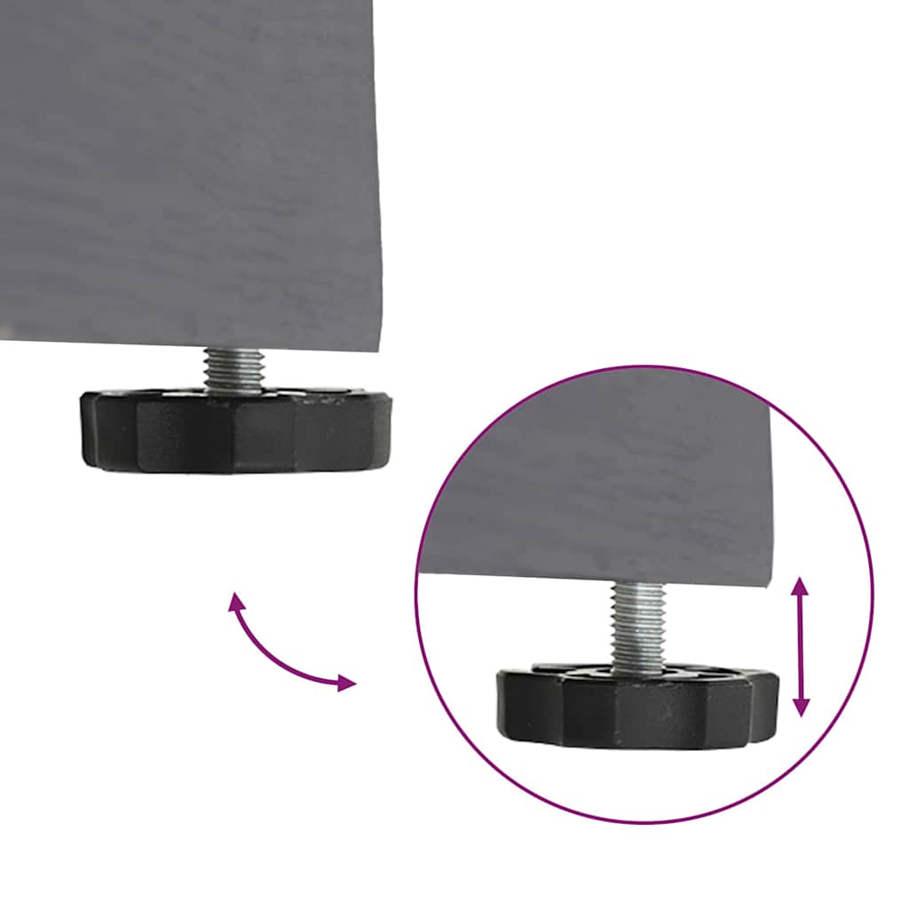 Baza za suncobran Tamno siva drvenasta 45 x 45 x 31,5 cm
