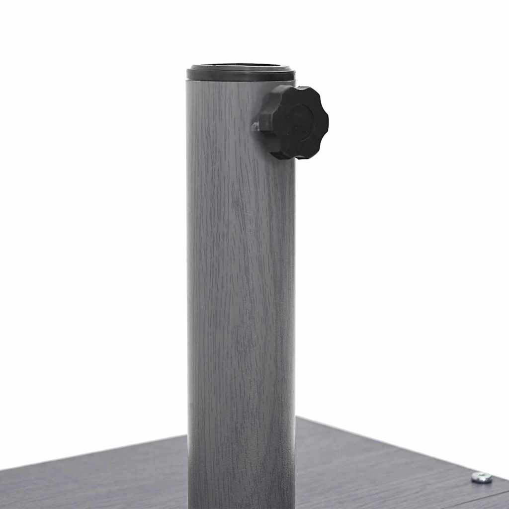 Baza za suncobran Tamno siva drvenasta 45 x 45 x 31,5 cm