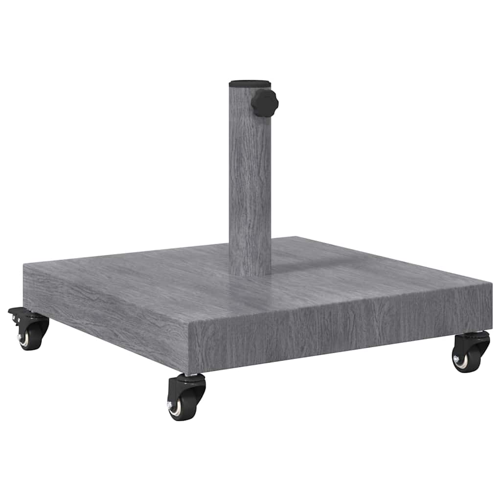 Baza za suncobran Tamno siva drvenasta 45 x 45 x 31,5 cm