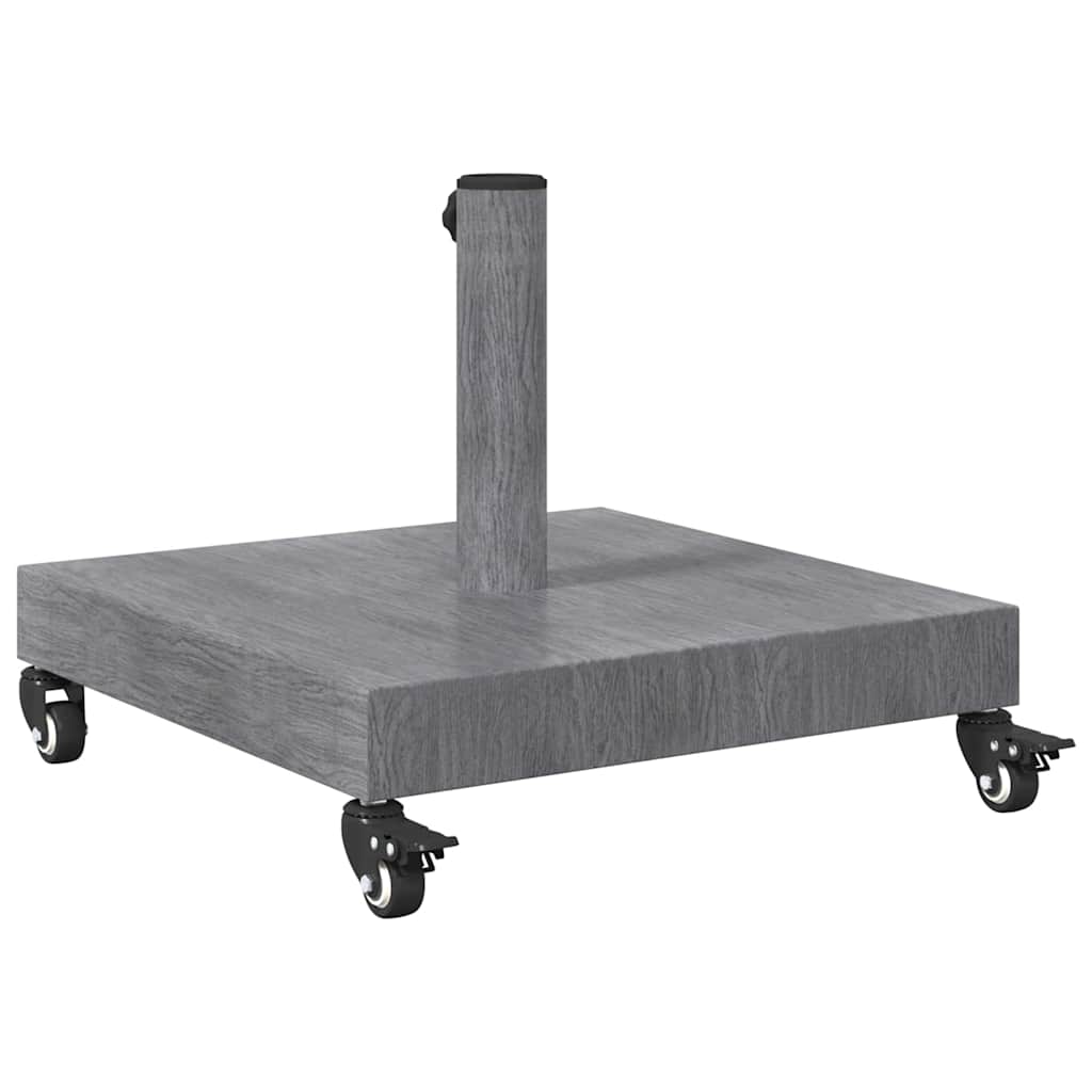 Baza za suncobran Tamno siva drvenasta 45 x 45 x 31,5 cm