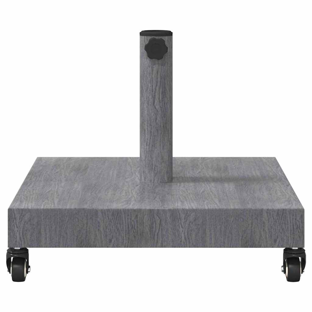 Baza za suncobran Tamno siva drvenasta 45 x 45 x 31,5 cm