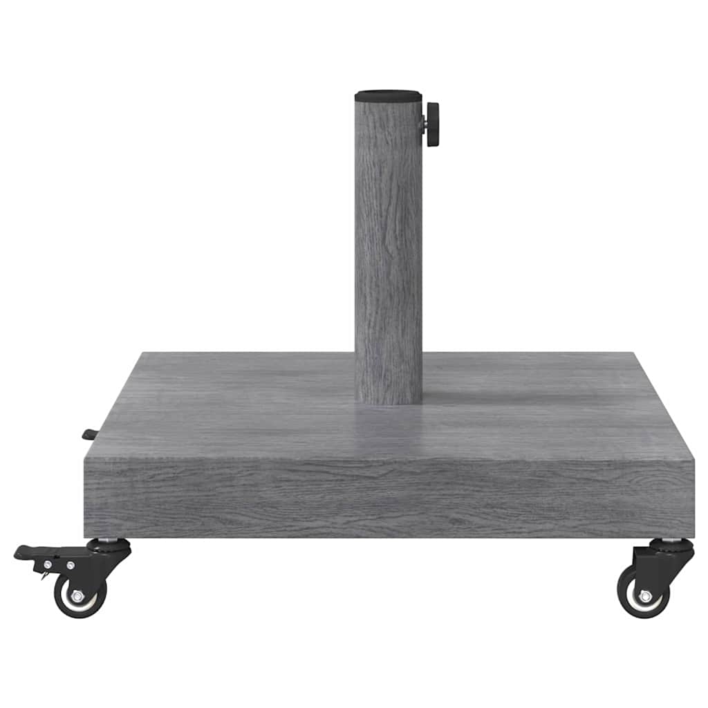 Baza za suncobran Tamno siva drvenasta 45 x 45 x 31,5 cm