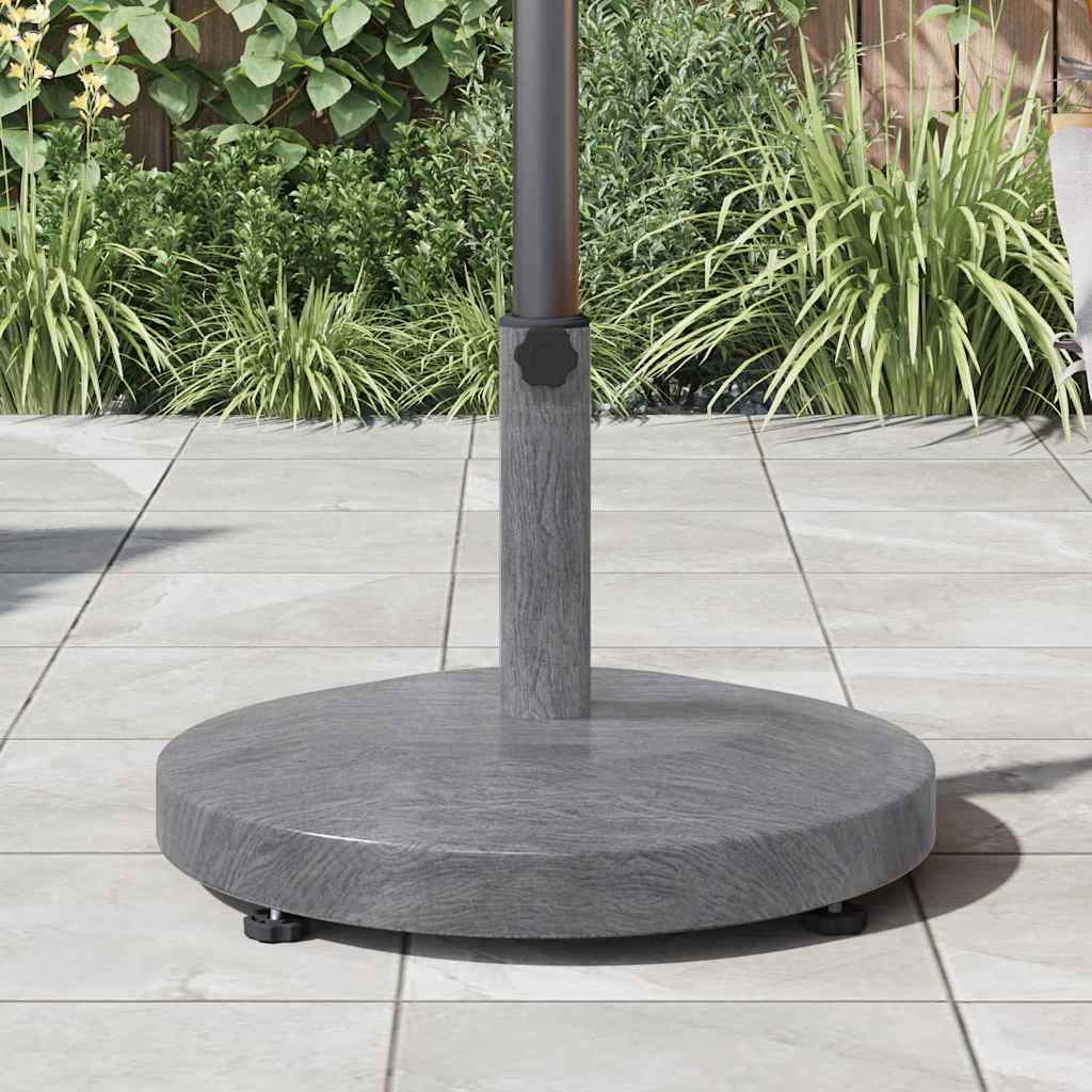 Baza za suncobran Tamno siva drvenasta 48 x 48 x 32 cm