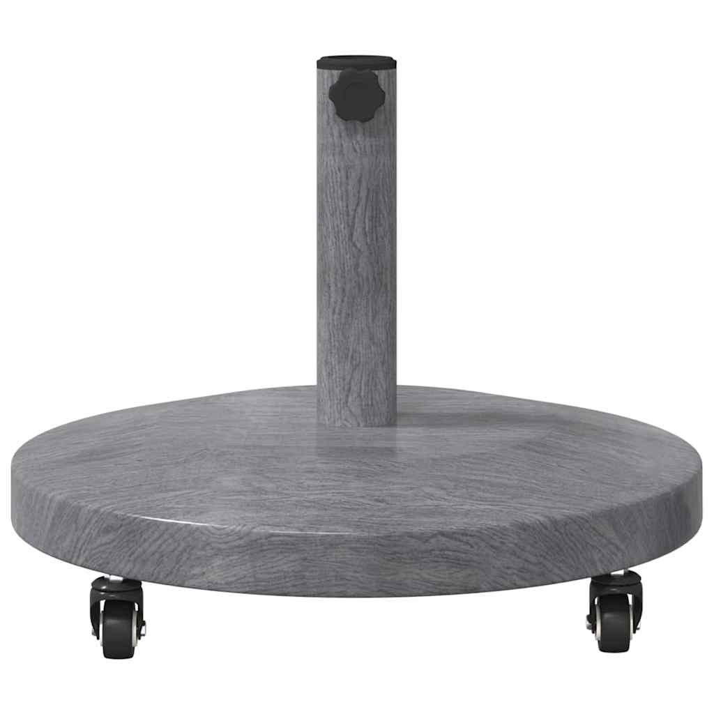 Baza za suncobran Tamno siva drvenasta 48 x 48 x 32 cm