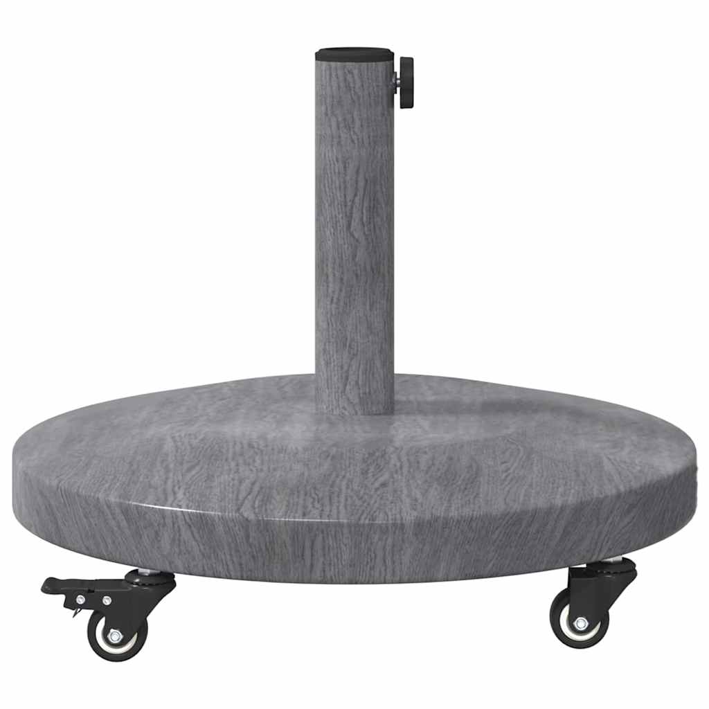 Baza za suncobran Tamno siva drvenasta 48 x 48 x 32 cm