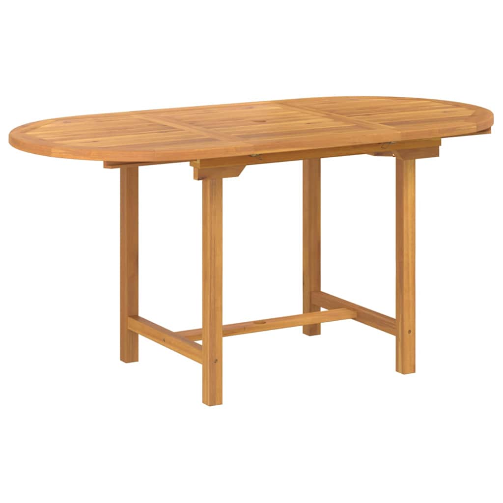 Vrtni set za objed 5 pcs Smeđa Čvrsto teak drvo