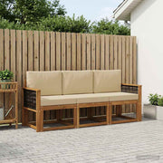Set vanjskih sofa 3 kom. Prirodna