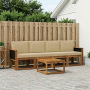 Set vanjskih sofa s jastukom 4 pcs Prirodna