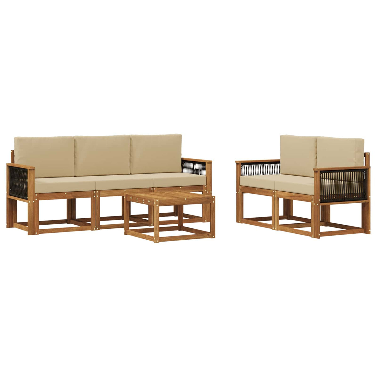 Set vanjskih sofa s jastukom 6 pcs