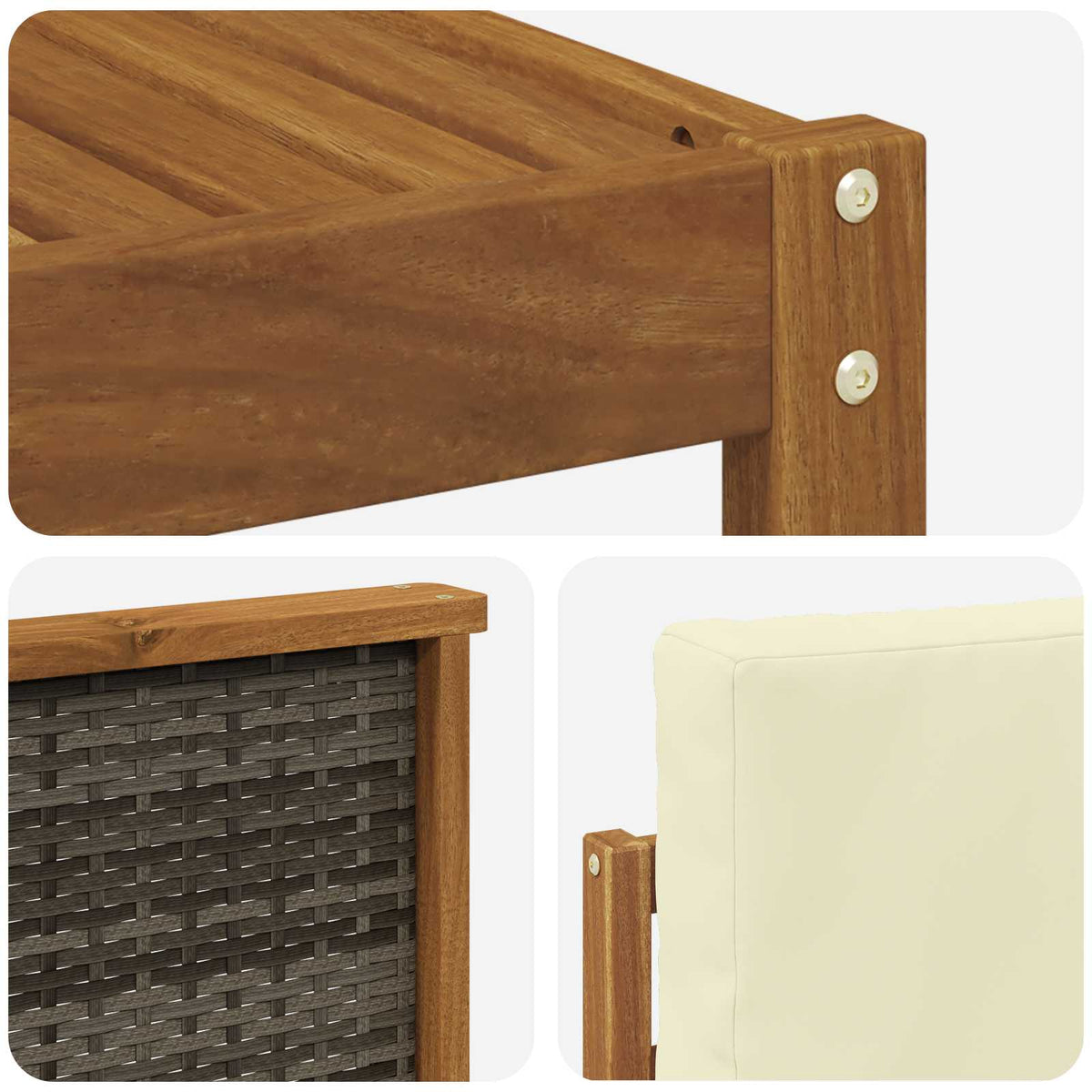 Set vanjskih sofa s jastukom 7 pcs