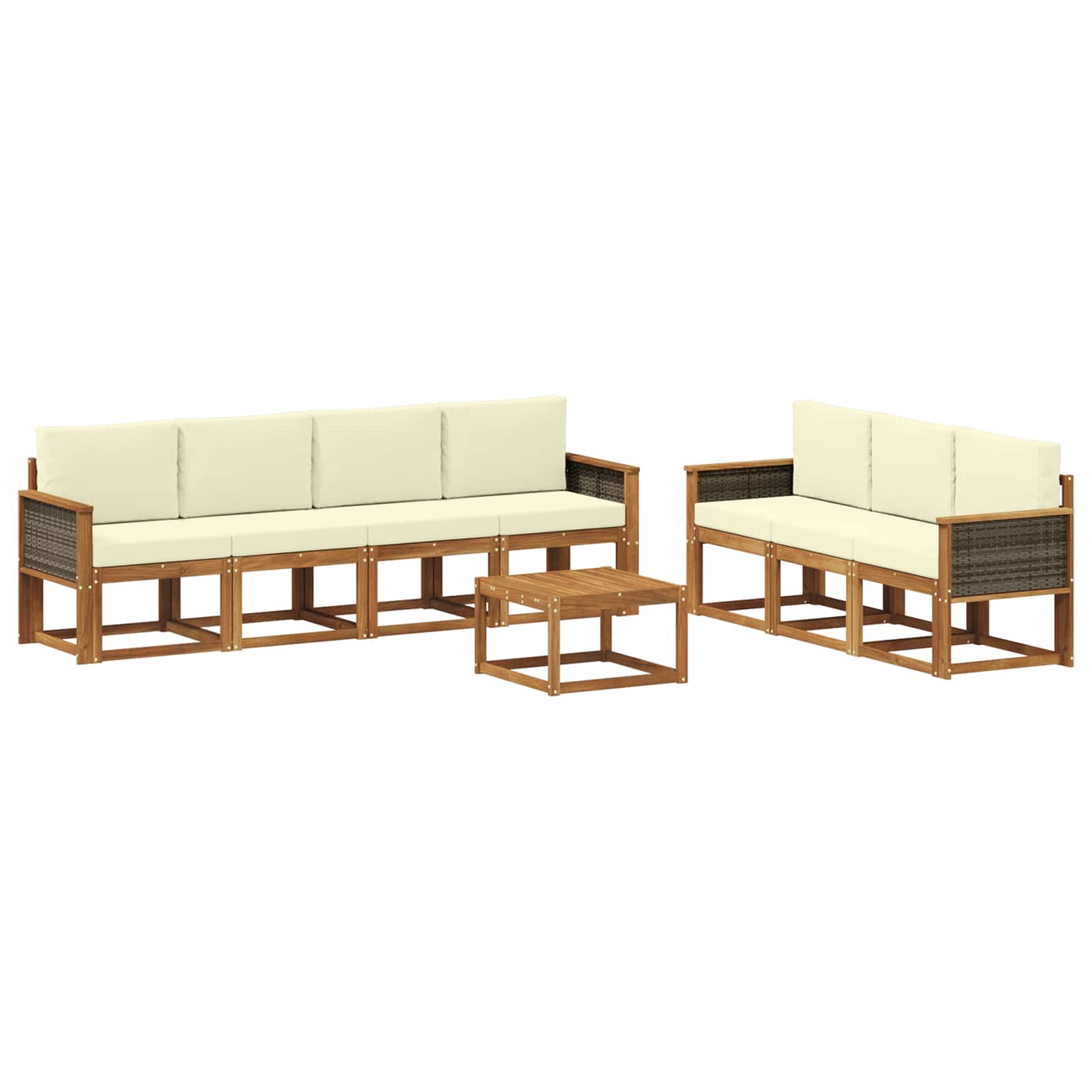 Set vanjskih sofa s jastukom 7 pcs