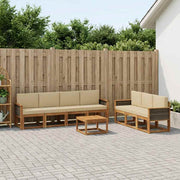 Set vanjskih sofa 7 kom. Prirodna