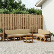 Set vanjskih sofa 7 kom. Prirodna