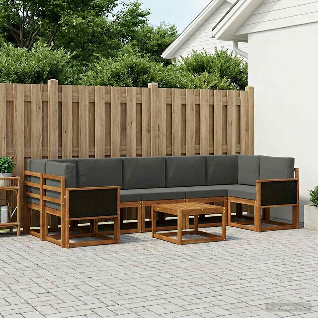 Set vanjskih sofa s jastukom 6 pcs