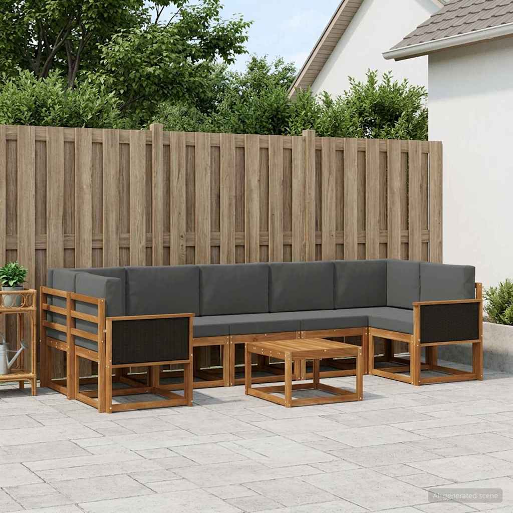 Set vanjskih sofa s jastukom 6 pcs