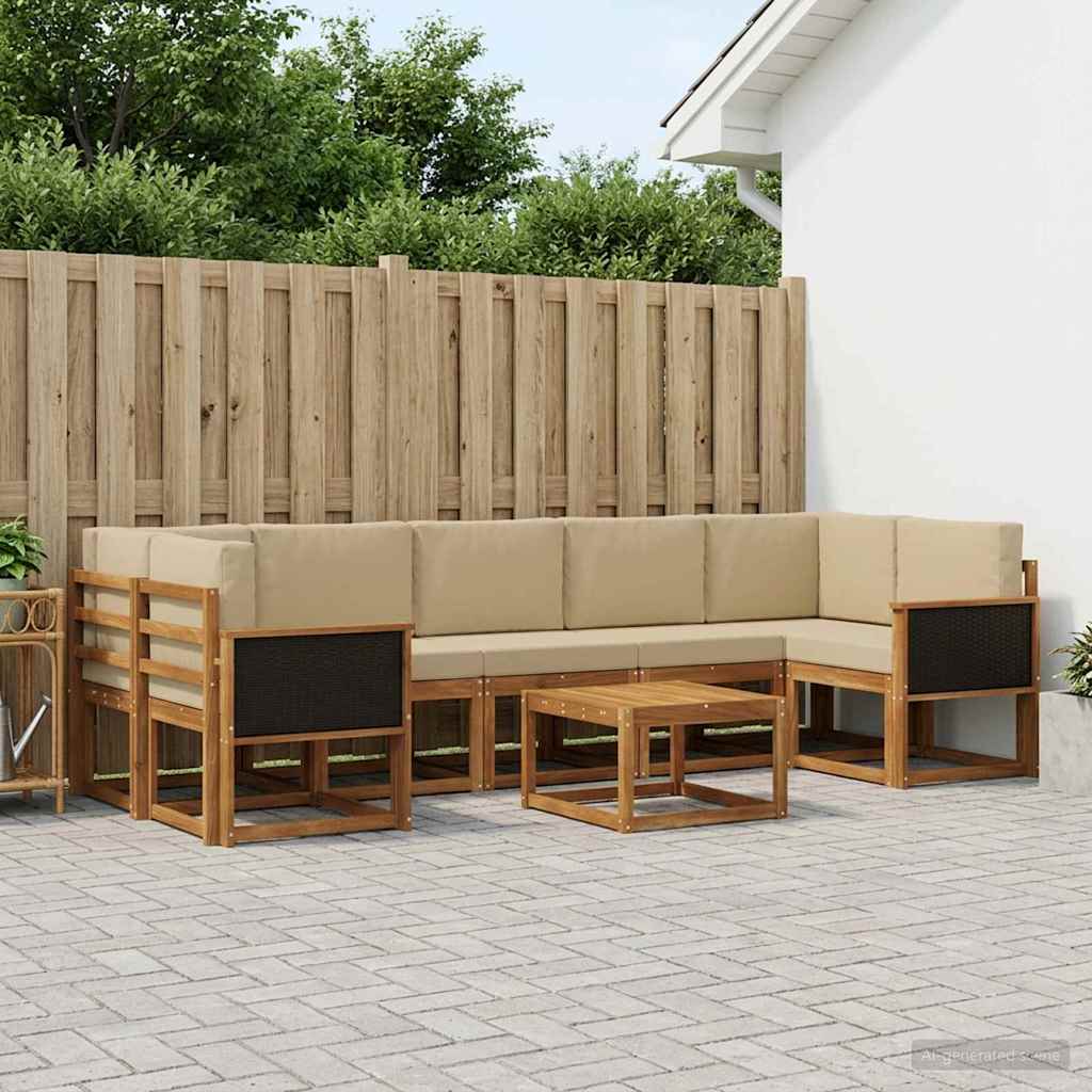 Set vanjskih sofa s jastukom 6 pcs