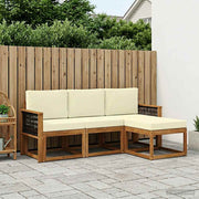 Set vanjskih sofa 4 kom. Prirodna i krem