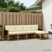Set vanjskih sofa 5 pcs Prirodna i krem Poliester