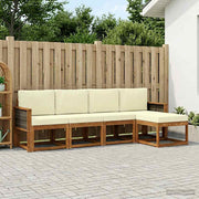 Set vanjskih sofa 5 pcs Prirodna i krem Poliester