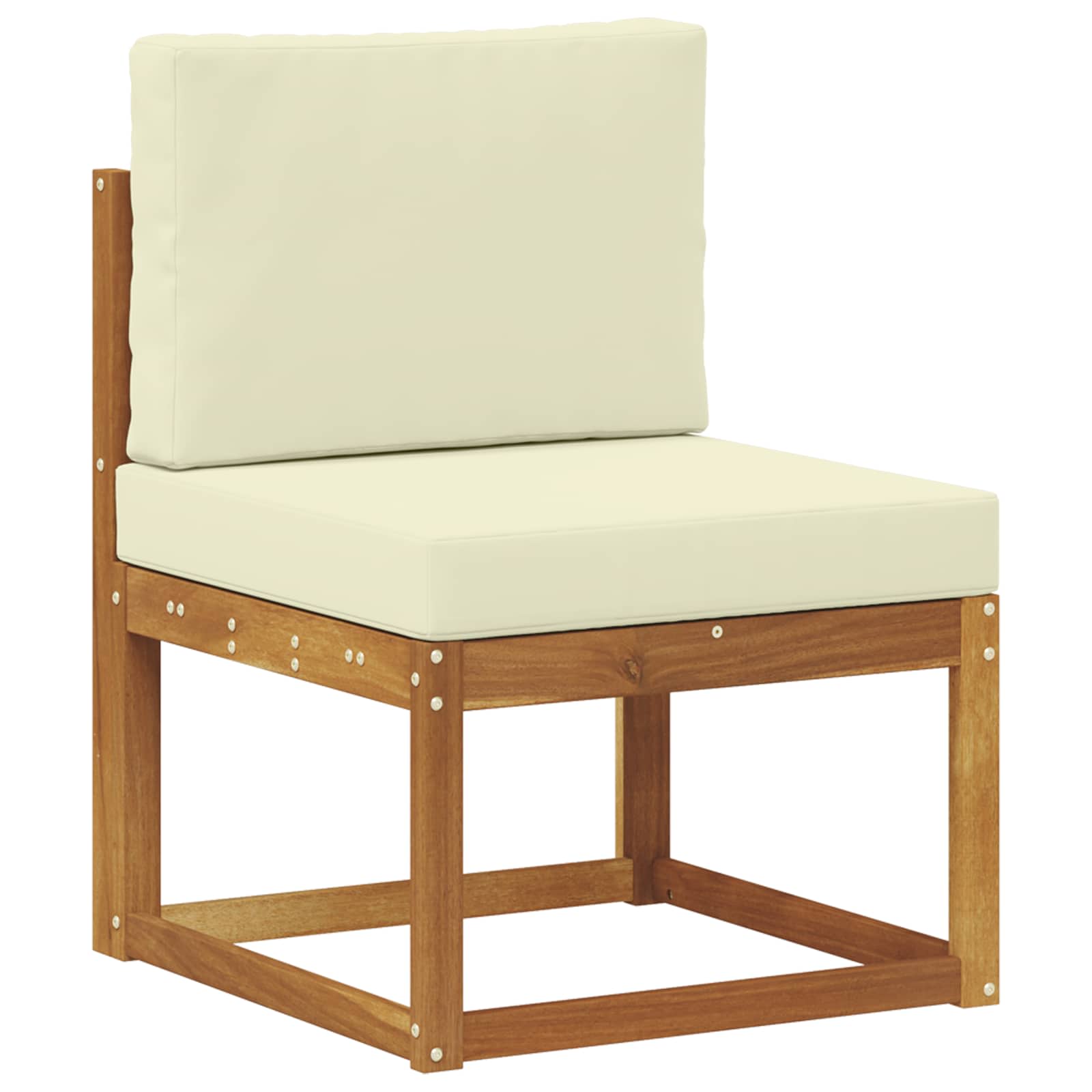 Set vanjskih sofa s jastukom 5 pcs Prirodna i krem Poliester