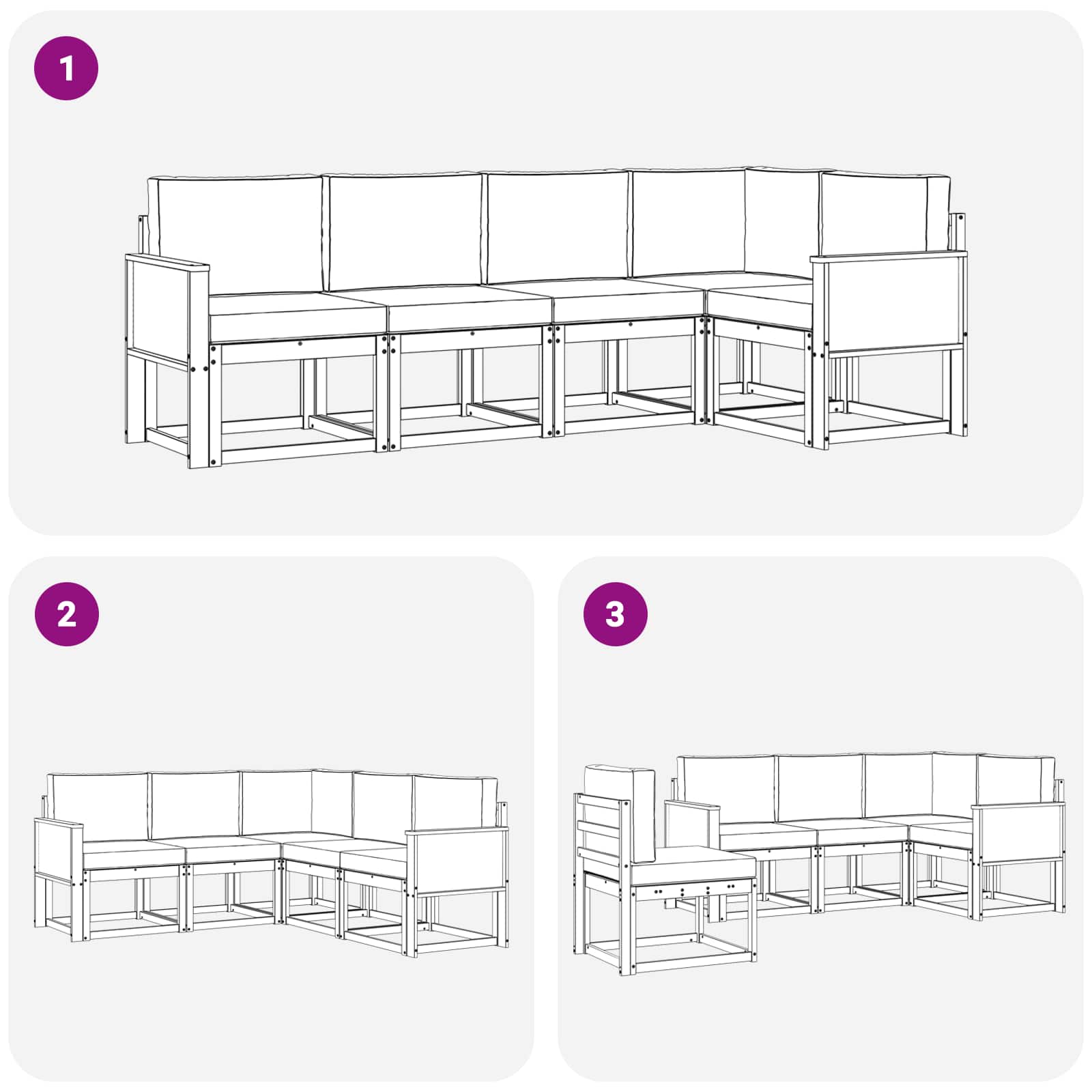 Set vanjskih sofa 4 pcs