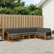 Set vanjskih sofa 8 pcs Prirodna i antracit 306 x 187,5 x 73 cm