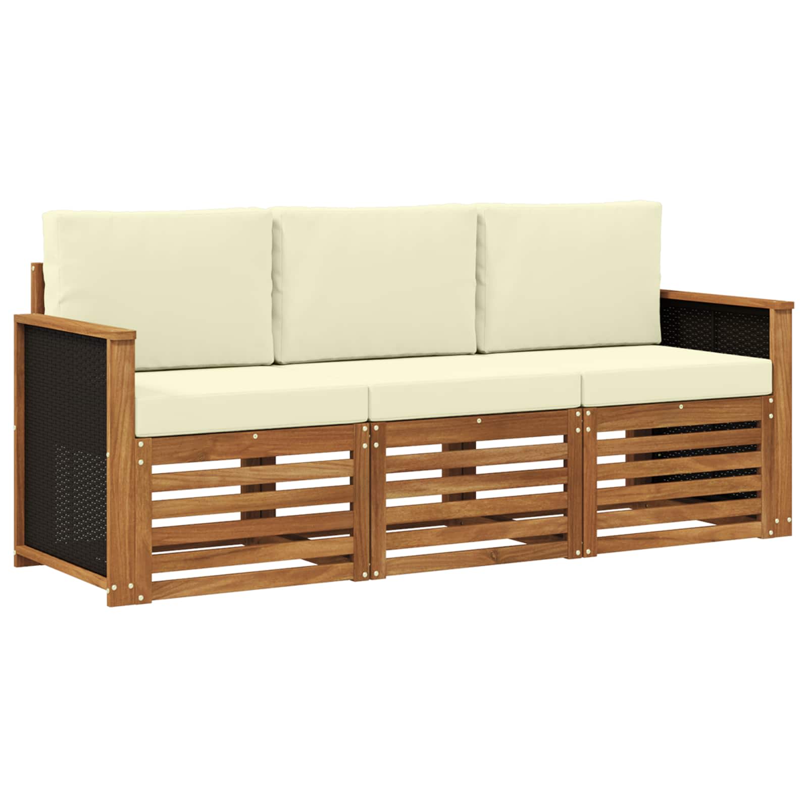Setovi sofa s jastukom 3 pcs Čvrsto drvo akacije