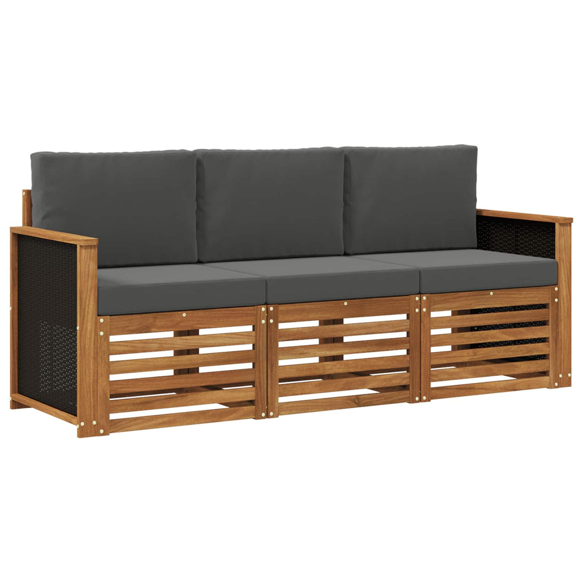 Setovi sofa s jastukom 3 pcs Čvrsto drvo akacije