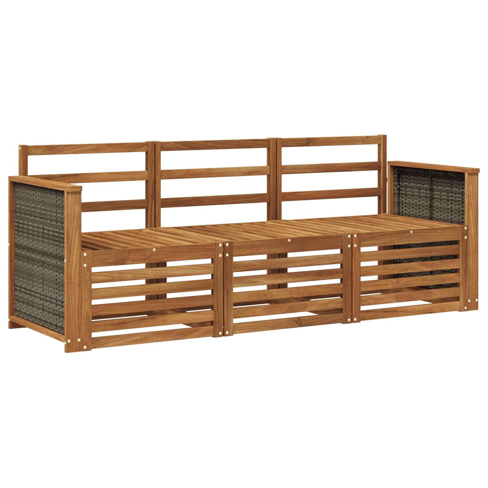 Setovi sofa 3 pcs Čvrsto drvo akacije
