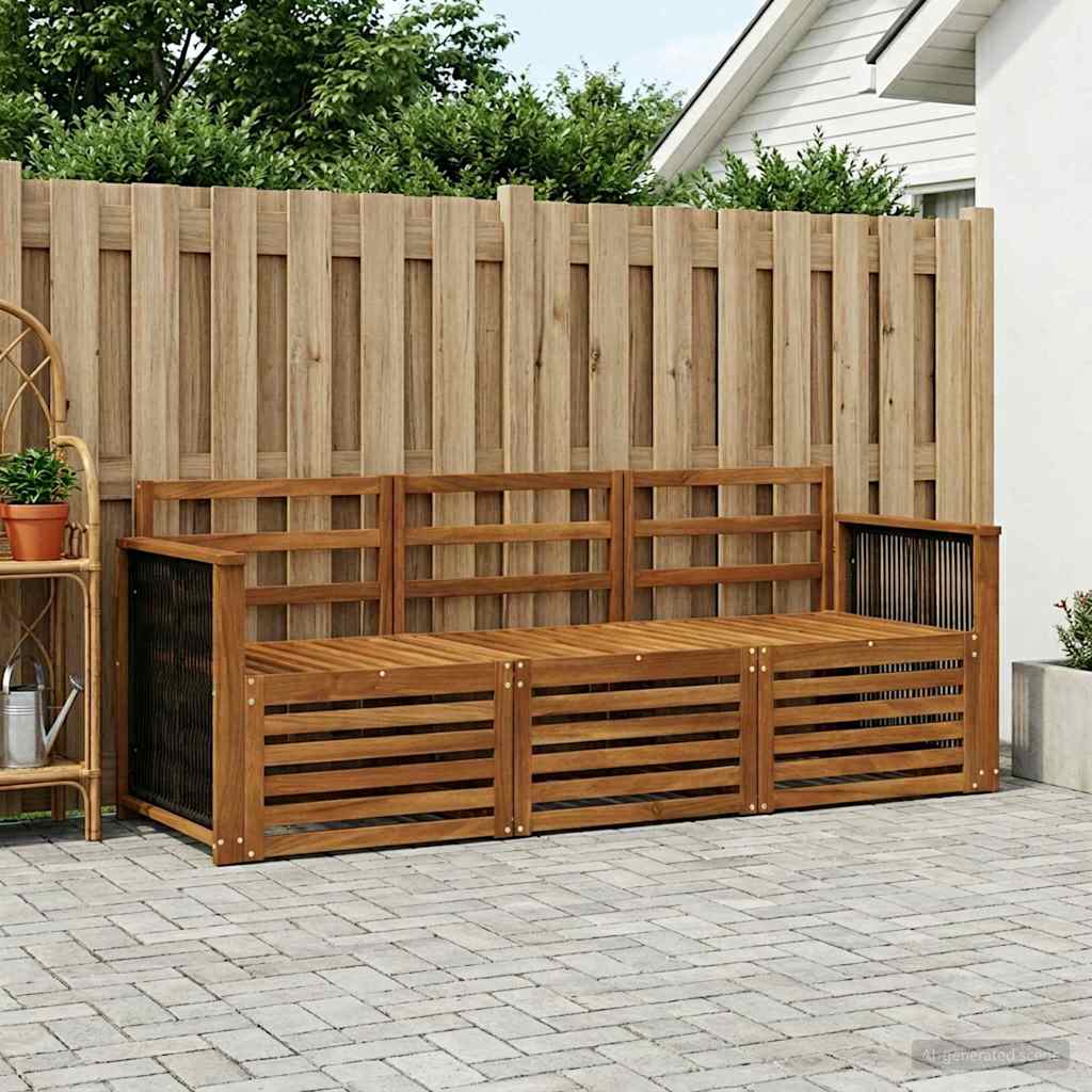 Setovi sofa 3 kom. Čvrsto drvo akacije