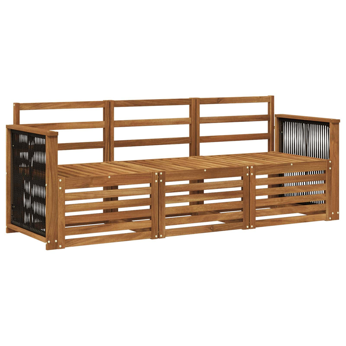 Setovi sofa 3 kom. Čvrsto drvo akacije