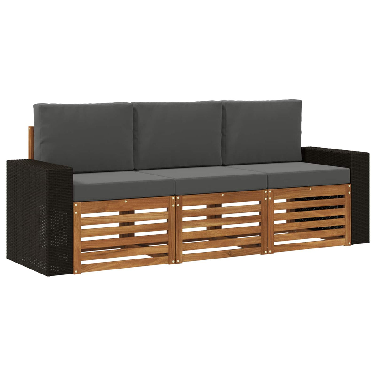Setovi sofa 3 kom. Čvrsto drvo akacije