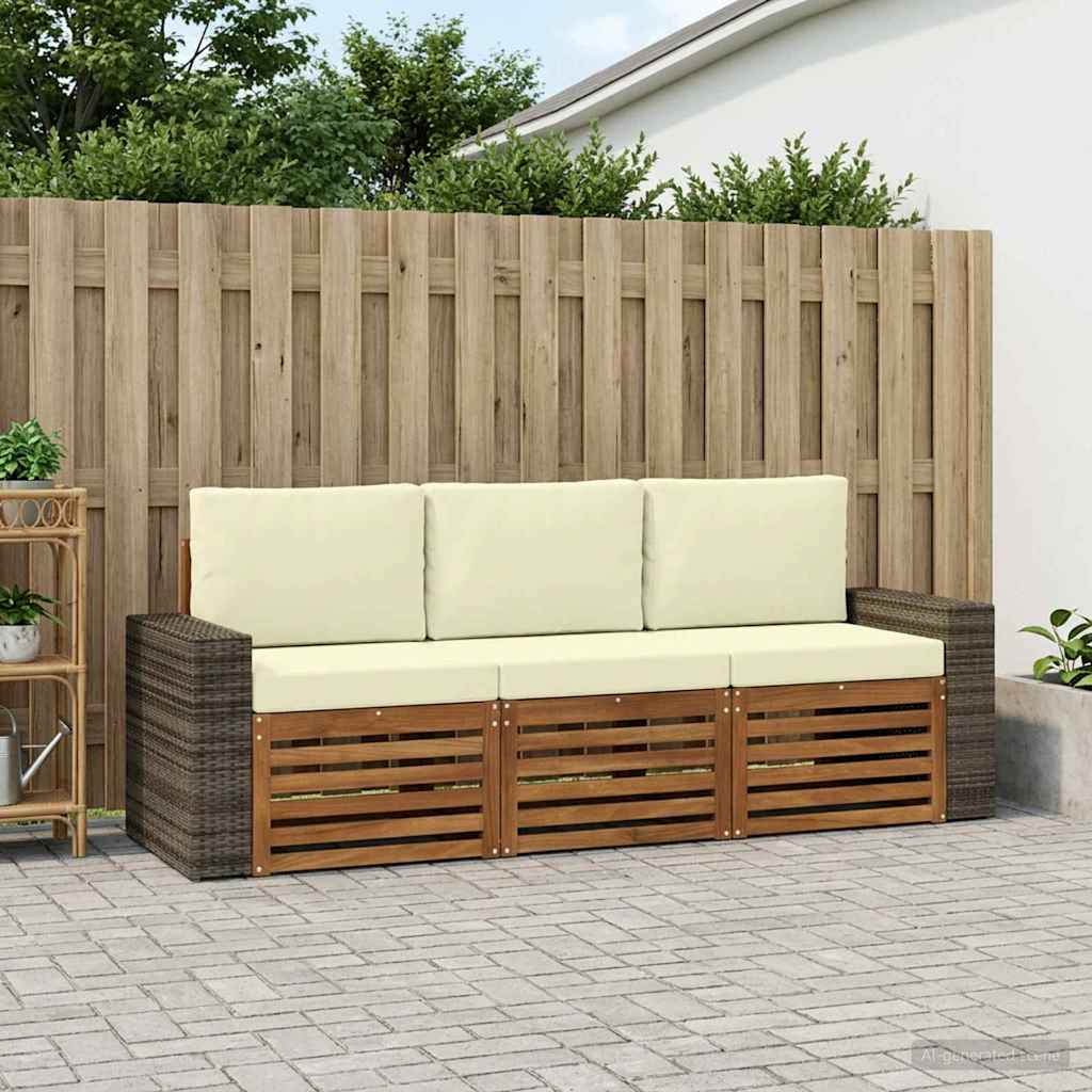 Setovi sofa 3 kom. Čvrsto drvo akacije