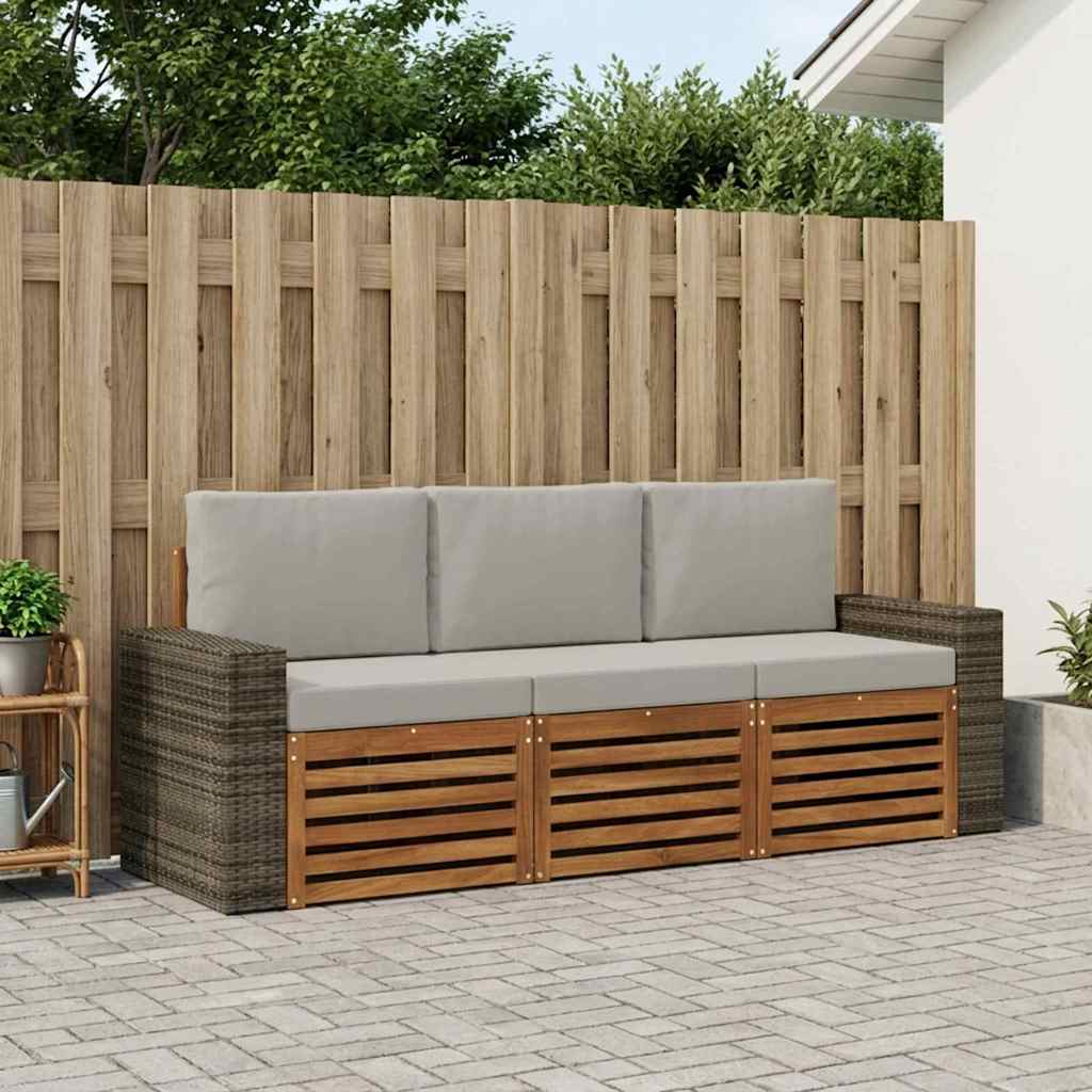 Setovi sofa 3 kom. Čvrsto drvo akacije