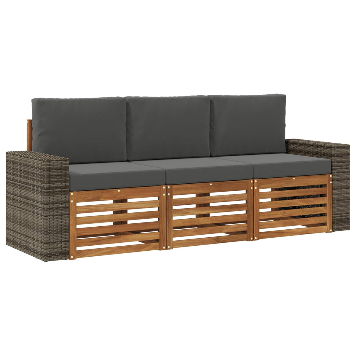 Setovi sofa 3 kom. Čvrsto drvo akacije