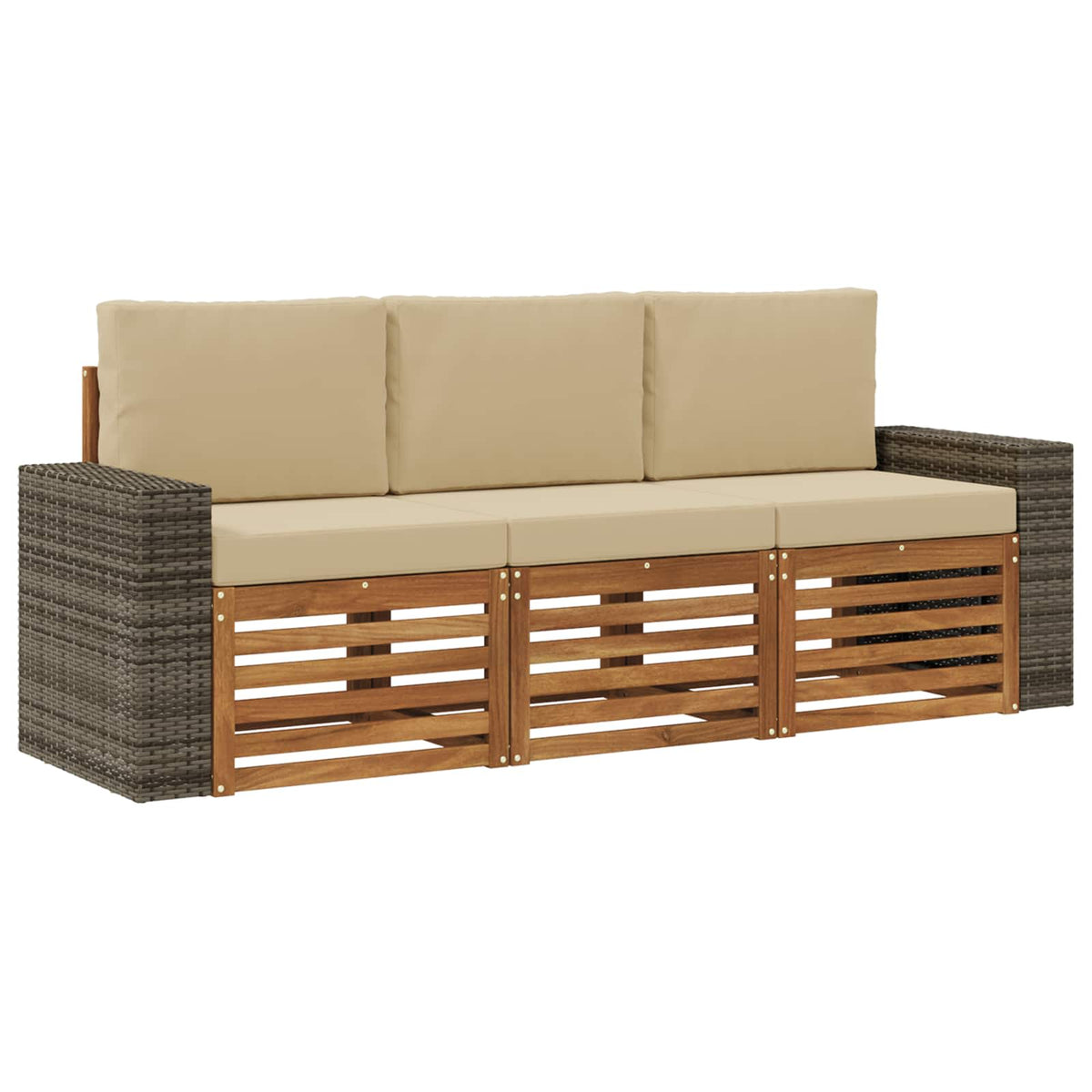 Setovi sofa 3 kom. Čvrsto drvo akacije