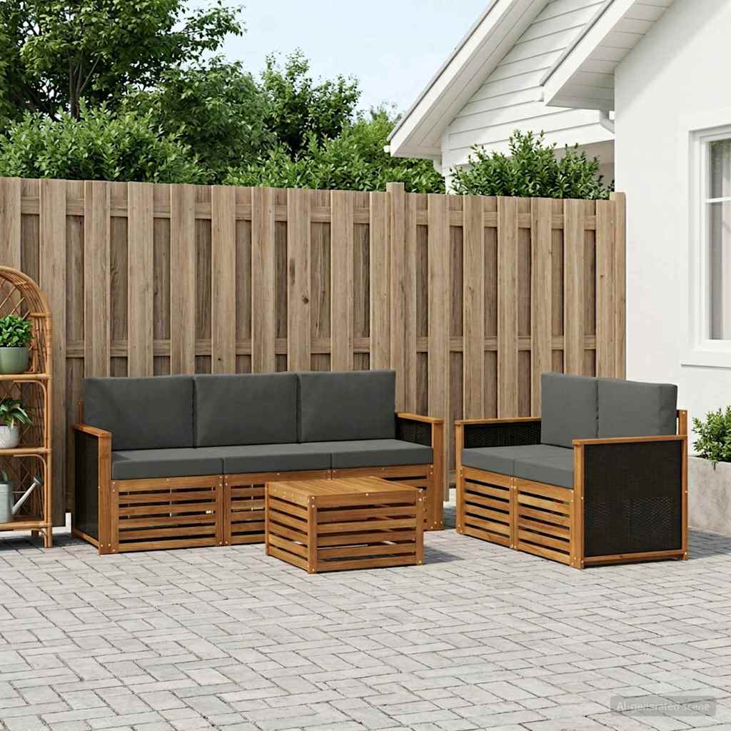 Setovi sofa Čvrsto drvo akacije