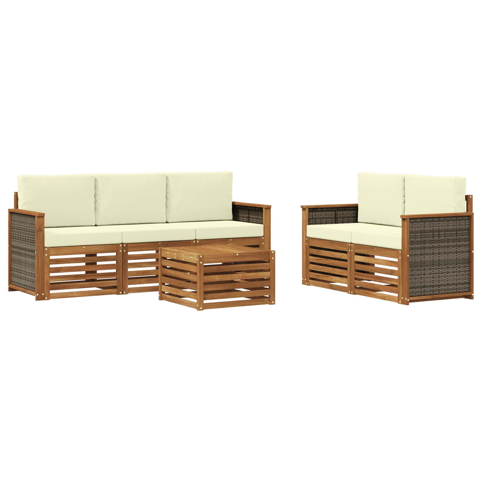 Setovi sofa 6 pcs Čvrsto drvo akacije