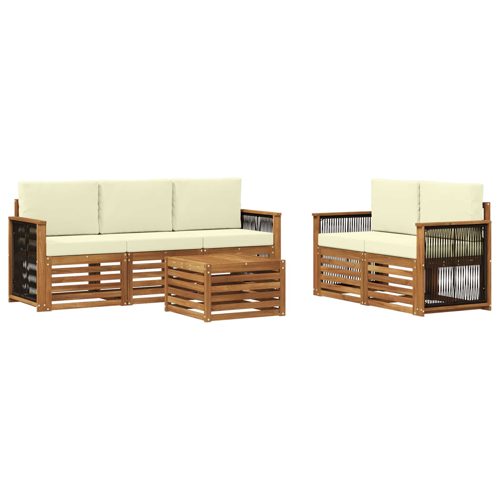 Setovi sofa Čvrsto drvo akacije