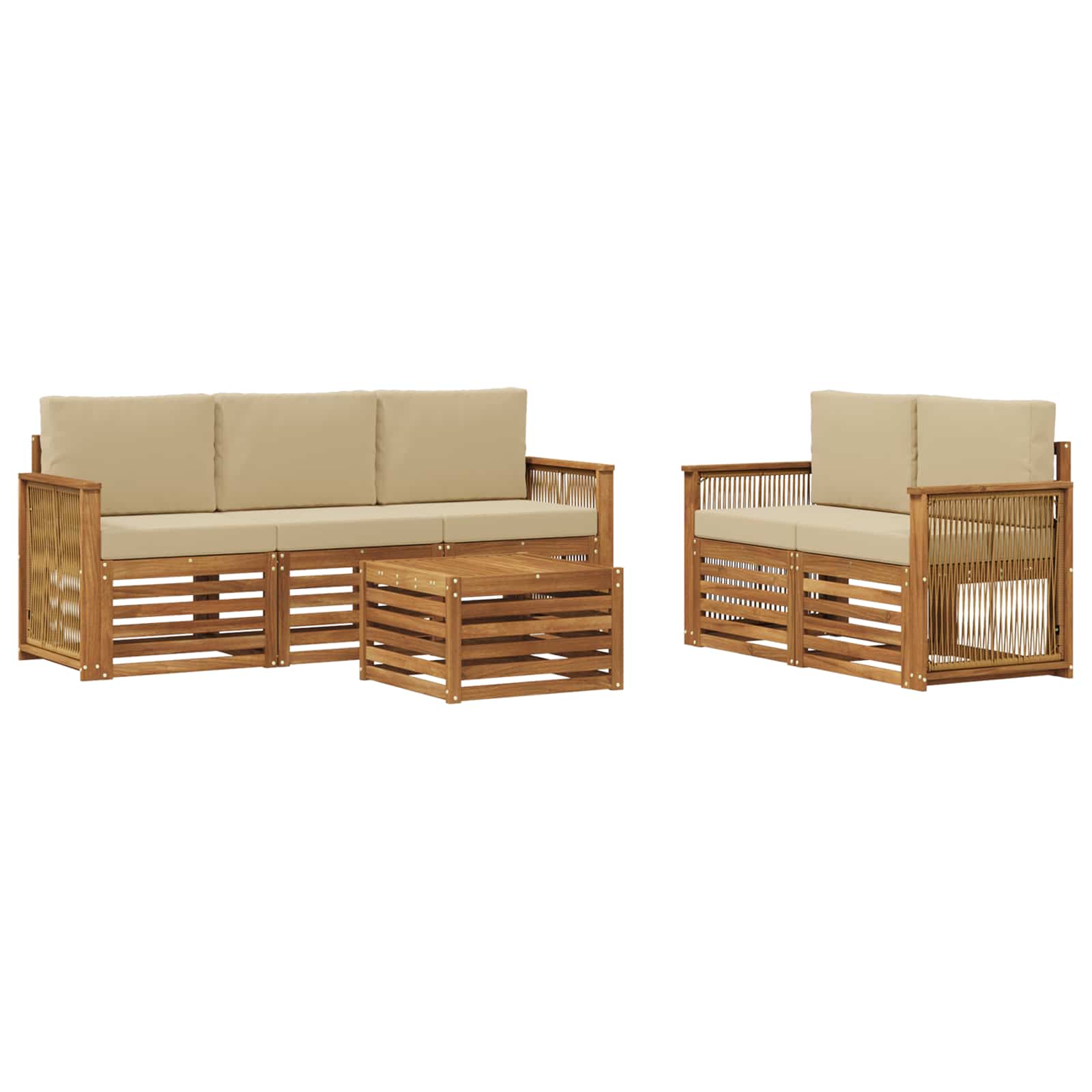 Setovi sofa Čvrsto drvo akacije