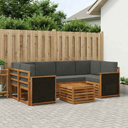 Set vanjskih sofa 7 kom. Prirodna i antracit