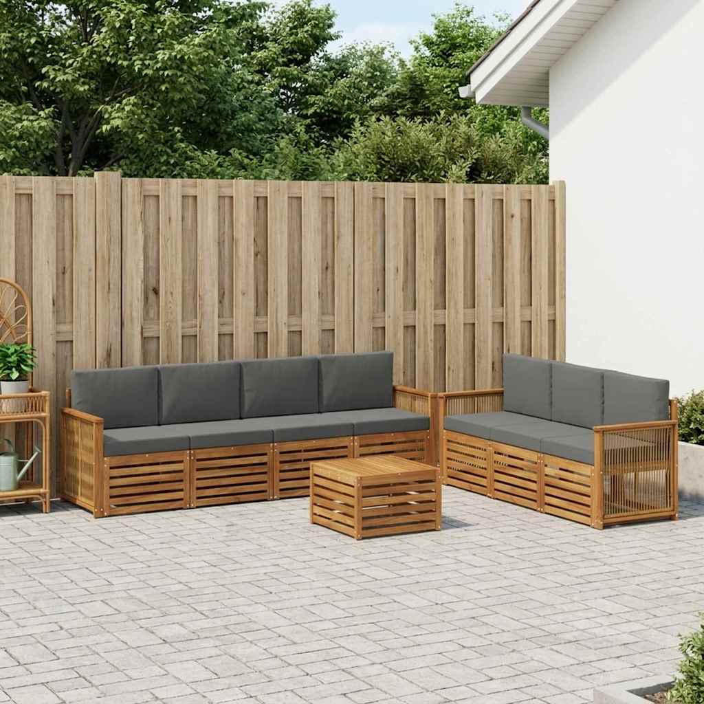 Setovi sofa 8 kom. Čvrsto drvo akacije
