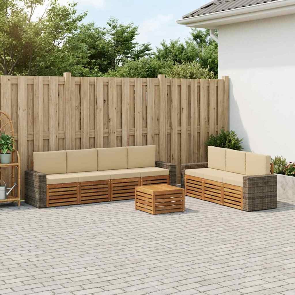 Setovi sofa 8 kom. Čvrsto drvo akacije