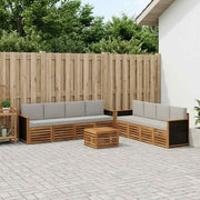 Setovi sofa s jastukom 9 pcs Čvrsto drvo akacije