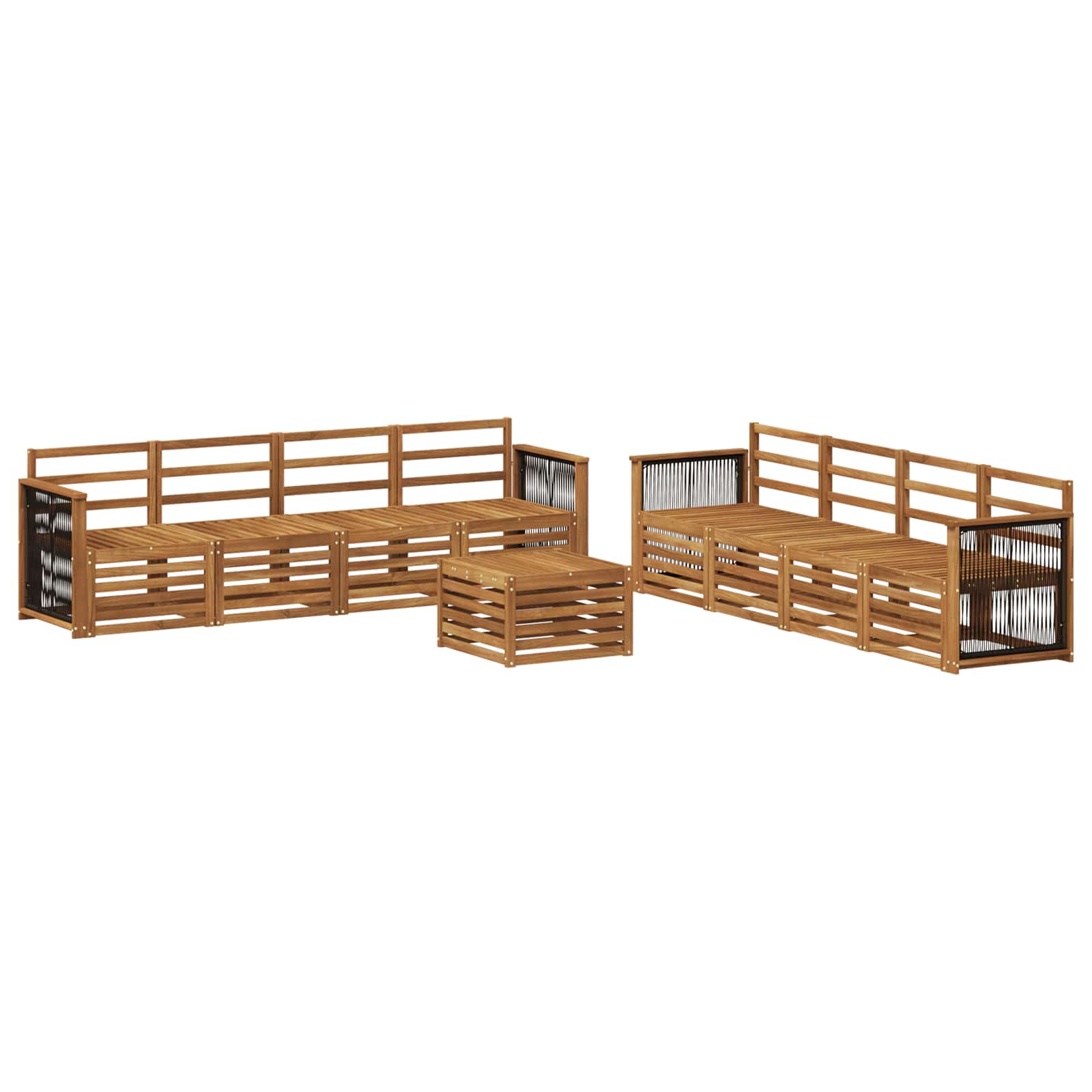 Setovi sofa 9 pcs Čvrsto drvo akacije
