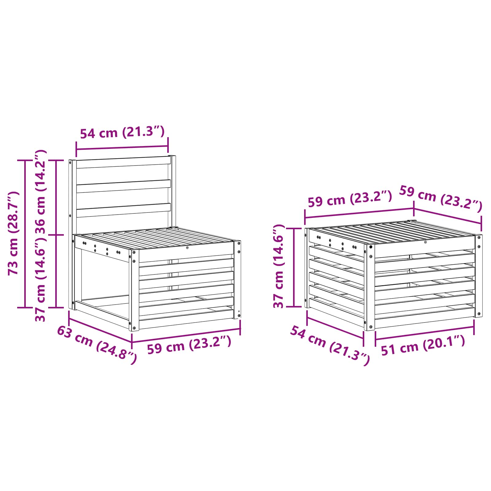 Setovi sofa 9 pcs Čvrsto drvo akacije