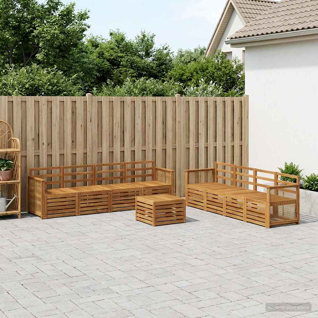 Setovi sofa 9 pcs Čvrsto drvo akacije